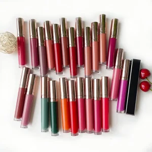 Waterproof Long Lasting Beauty Cosmetic Custom Logo Rose Gold Matte Liquid Lipstick