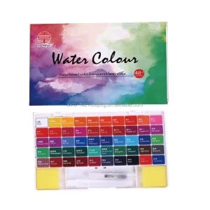 We New Solid Watercolor Pigments in Various Colors for Painting Canvas Built in Fountain Pens Water Absorbing Sponges