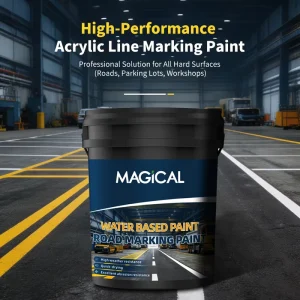 Wear resistant Acrylic Road Marking Paint for Concrete Surfaces Environment friendly Water based Liquid Coating Yellow Street
