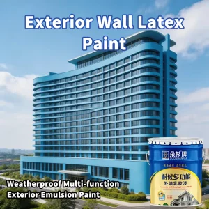 Weather Resistant Acrylic Exterior Wall Paint, Waterproof Latex Coating, Brush Application for Commercial and Residential Buildings