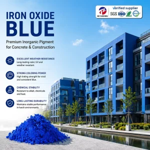 Weather Resistant Synthetic Inorganic Iron Oxide Blue Pigment Powder for Building Materials and Concrete Tiles Manufacturer