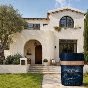 Weatherproof Acrylic Emulsion Paint for Exterior Walls Anti-Mold UV-Resistant Coating for Concrete Brick Stucco and Facades