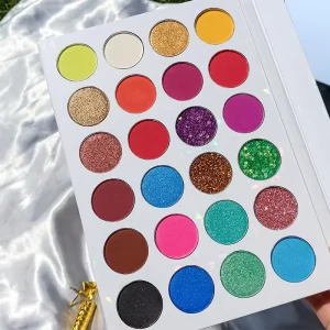 White Eyeshadow Palette Neon Matte Glitter Pigments Stage Makeup