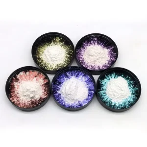 White Pearl Pigment Rainbow Effect Iridescent Mica Powder Iridescent Aurora Pigment