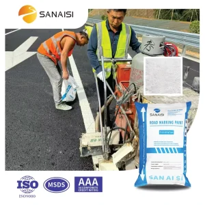 White Reflective Thermoplastic Road Marking Paint Powder for Spray Application