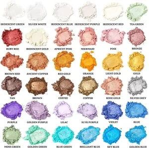 Wholesalers 48 Colors Gold Cosmetic Grade Mica Powder For Soap Making Holographic Mica Powder Pigment