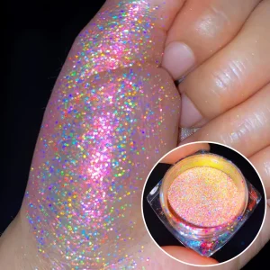 Whosale Cosmetic Rainbow Holographic Chameleon Pigment Multi Chrome Color Shift Eyeshadow Pigment for Nail Art