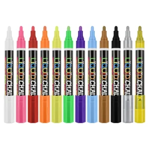 Win Color Colored Erasable Graffiti Pens Liquid Chalk Window Markers Set