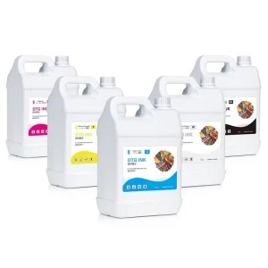 Winnerjet 5L DTG Ink Barrel for EFI Printer Textile Pigment Ink for Kyocera Printhead High Speed Printing DTG Printer Ink