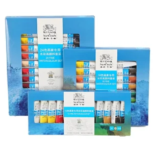 Winsor&Newton 12 18 24Colors Watercolor Paint Set High Quality Transparent Watercolor Pigment for Artist School