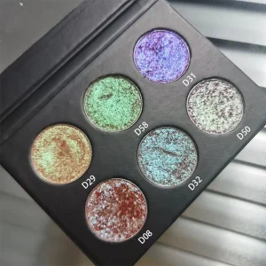 Women Makeup 6 Colors Multichrome Eyeshadow Waterproof High Pigment Eyeshadow Palette Customized Makeup