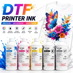 XINMEI DTF Printing Ink Water Based Pigment Ink CMYK White Textile Ink Dtf Ink White Dtf Ink Xp600 Dtf Textile Pigment Ink