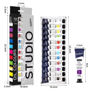 Xin Bowen 12 Colors Oil Paint 12ML Artist Coverage Painting Materials Quality Art Supplies From Xin Bowen