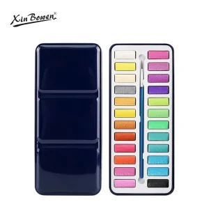 Xinbowen Art Pigment Set 12 18 24 Colors Artist Water Color Paint Set for Canvas & Paper 5ml