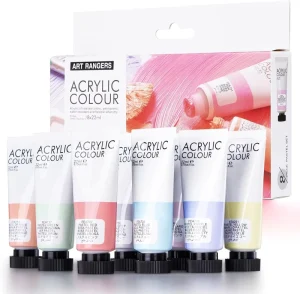 XinyiArt Non Toxic Non Fading Rich Pigments 8 Colors 22ml Acrylic Paint Drawing Paints for Adults Artists Students Art Supplies