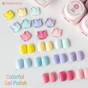 YOUTH ROSE 120 Colors Gel Polish Colorful Nail High Pigment Pastel Gel Polish Set for Salon Spa Professional Nail Supplies