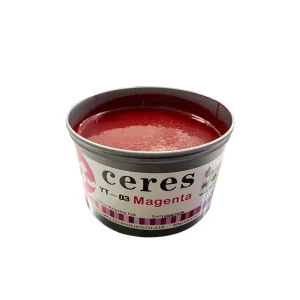 YT-03 High-Gloss Eco-Friendly Magenta Offset Printing Ink, 1 kg Vacuum Can