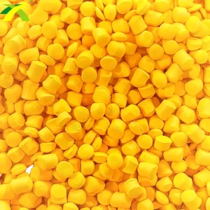 YX2015 Fluorescent Chrysanthemum Yellow EVA Color Masterbatch for EVA Compound Granules and Shoe Soles