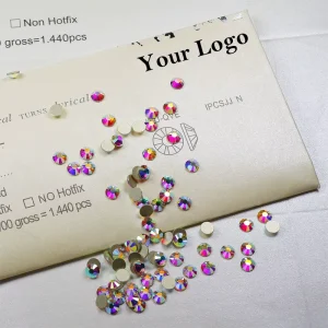 Yantuo Back SS10 SS20 Nail Strass Golden Crystal Glass For Tumblers Non Hotfix Rhinestone flatback Eco friendly AB 2 Bags