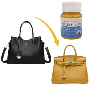 Yellow 1KG Water-Based Leather Bag Paint and Repair Kit