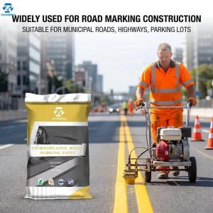 Yellow Blue White Thermoplastic Road Coating for Sports Courts Bicycle Lanes and Pavement Road Marking