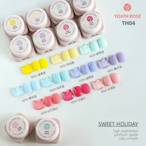 Youth Rose 10 Colors UV Gel Set Cream Yellow Soft Pink Milk Blue Lavender Soft Sweet Holiday Tones Premium Grade Nail Gel Polish