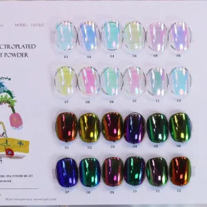 ZRKGEL Best Seller Moonlight Nail Powder Mirror Chrome Aurora Effect Trendy Moonlight Aurora Nail Powder Collection
