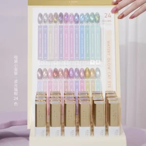 ZRKGEL Ladai 24Color Aurora Cat Eye Gel Polish Set Magnetic Shimmer Nail Gel UV LED Soak Off Magnetic cat Eye Gel