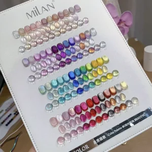 ZRKGEL Summer New 50 Colors Cat Eye Gel Polish Galaxy Glass Bead Magnetic Nail Kit with High Pigmented Tpo Hema Free Nail Gel