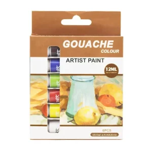 eco friendly 6 colors 12ml gouache paint color set